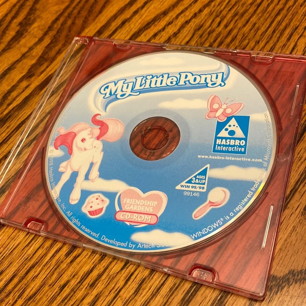 Vintage 90s My Little Ping Friendship Gardens Hasbro PC Game CD-ROM Gaming